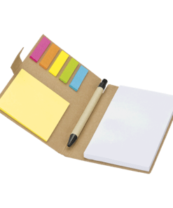 Recycled Notebook with Pen and Flags