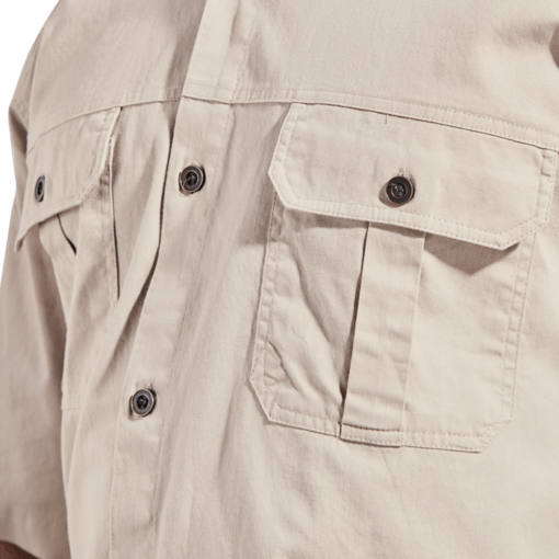 Plain Bush Shirt Mens - Image 2