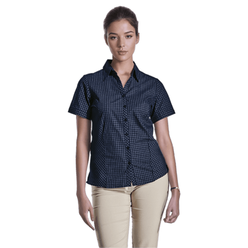 Pioneer Check Blouse Short Sleeve Ladies