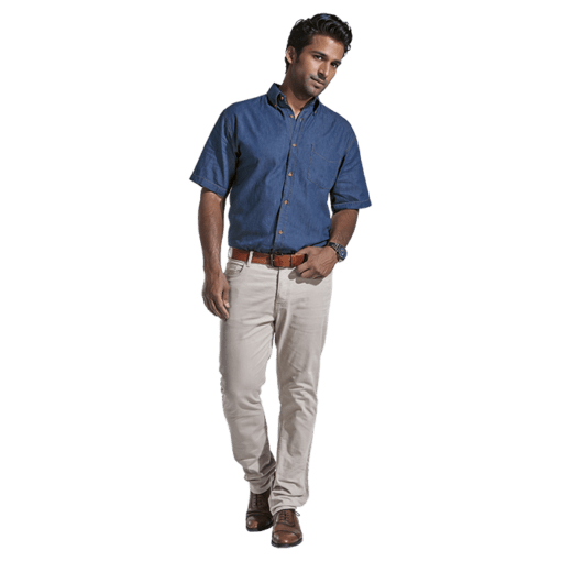 Denver Denim Shirt Short Sleeve Mens - Image 2