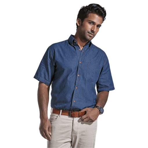 Denver Denim Shirt Short Sleeve Mens