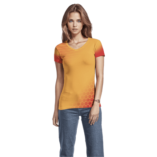 Ladies V-Neck T-shirt Custom Design