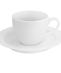 Arctic White Espresso Stackable Cup and Saucer 100ml